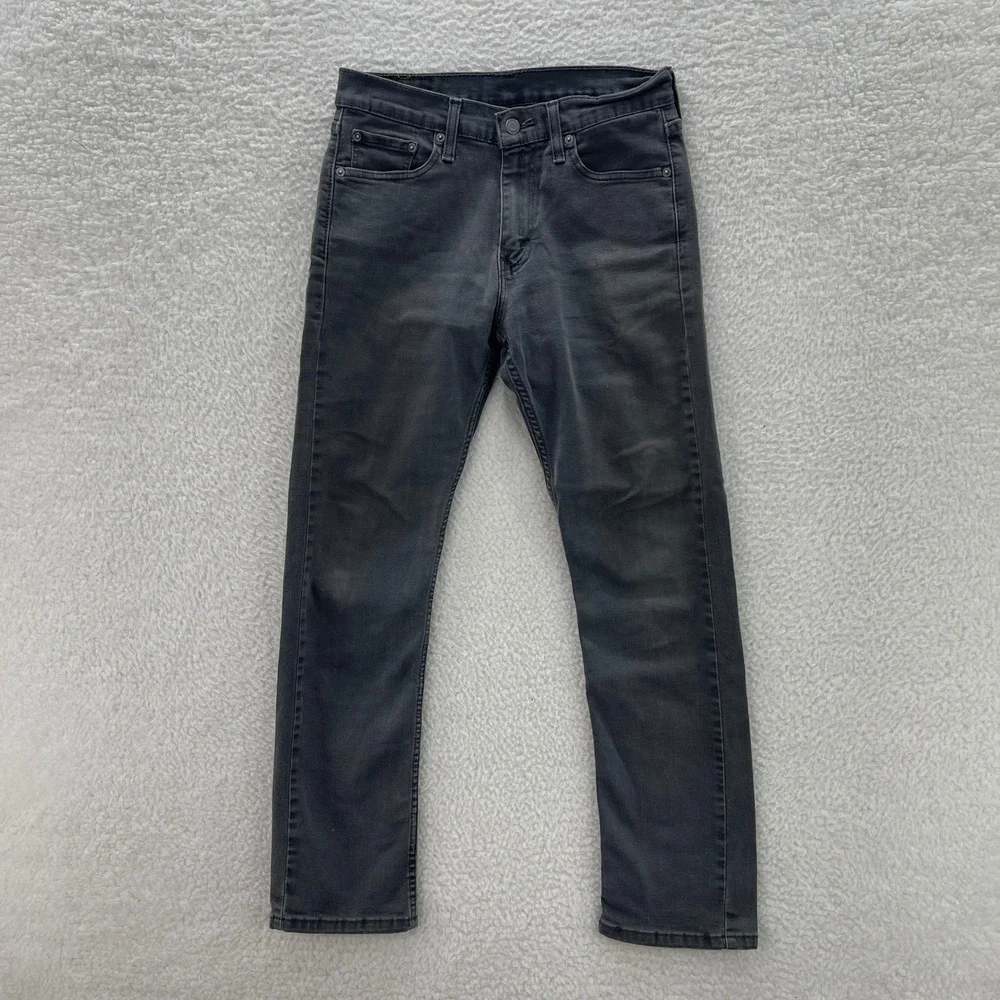Levis 513 Jeans Mens 29x30 Gray Slim Straight Dark Wash Preppy Grunge Goth